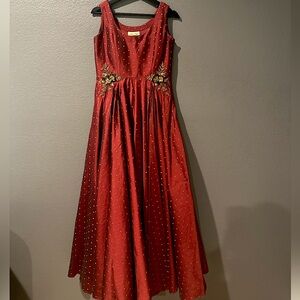 Long Handwork Indian Traditional Gown, Anarkali suit, Small Size, Big Flare